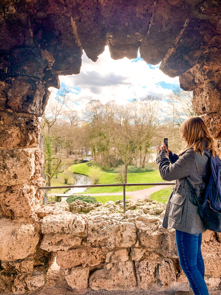 Aussicht vom Merkurtempel am Schloss Schwetzingen