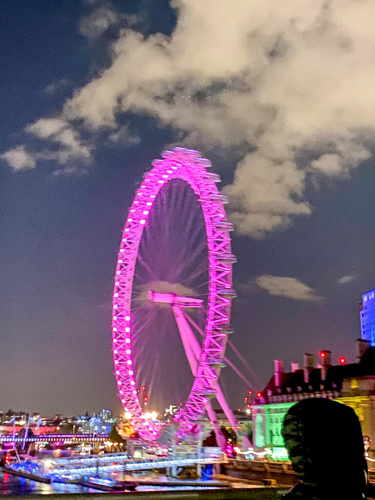 London Eye bei Nacht