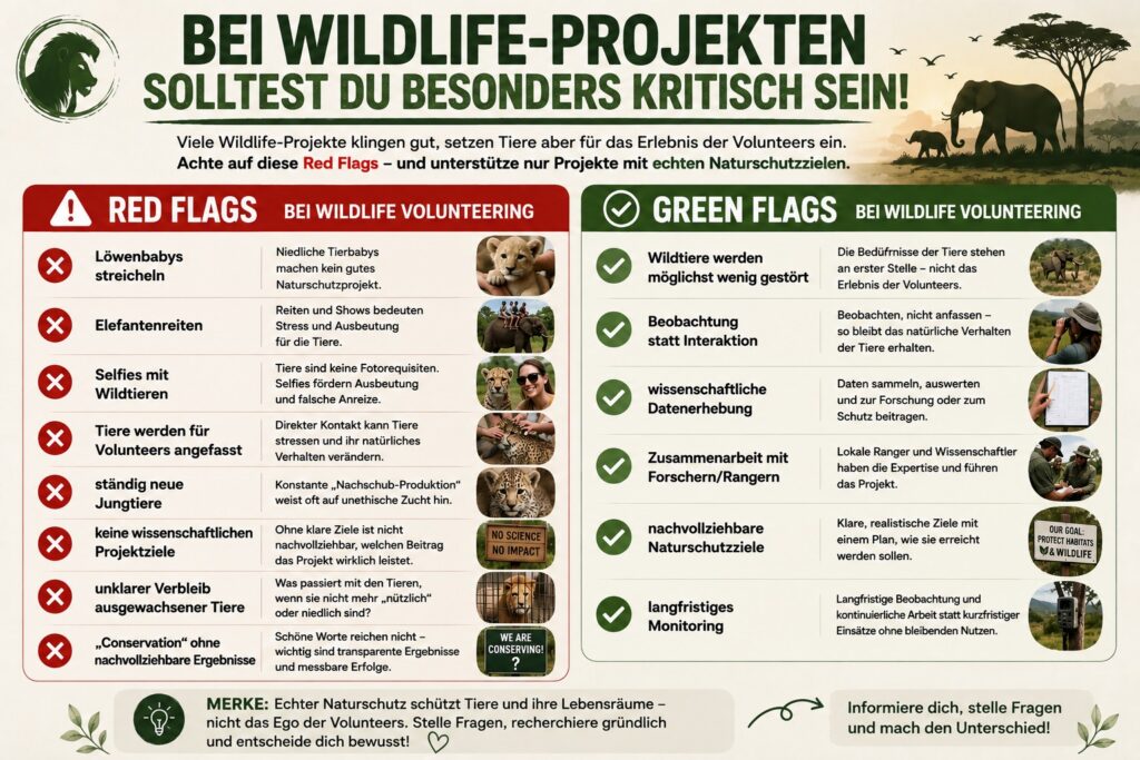 Voluntourismus Wildlife Projekte